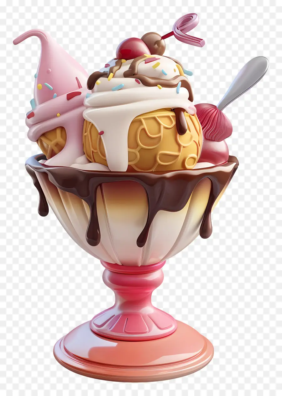 ไอศกรีม Sundae，ขนม PNG