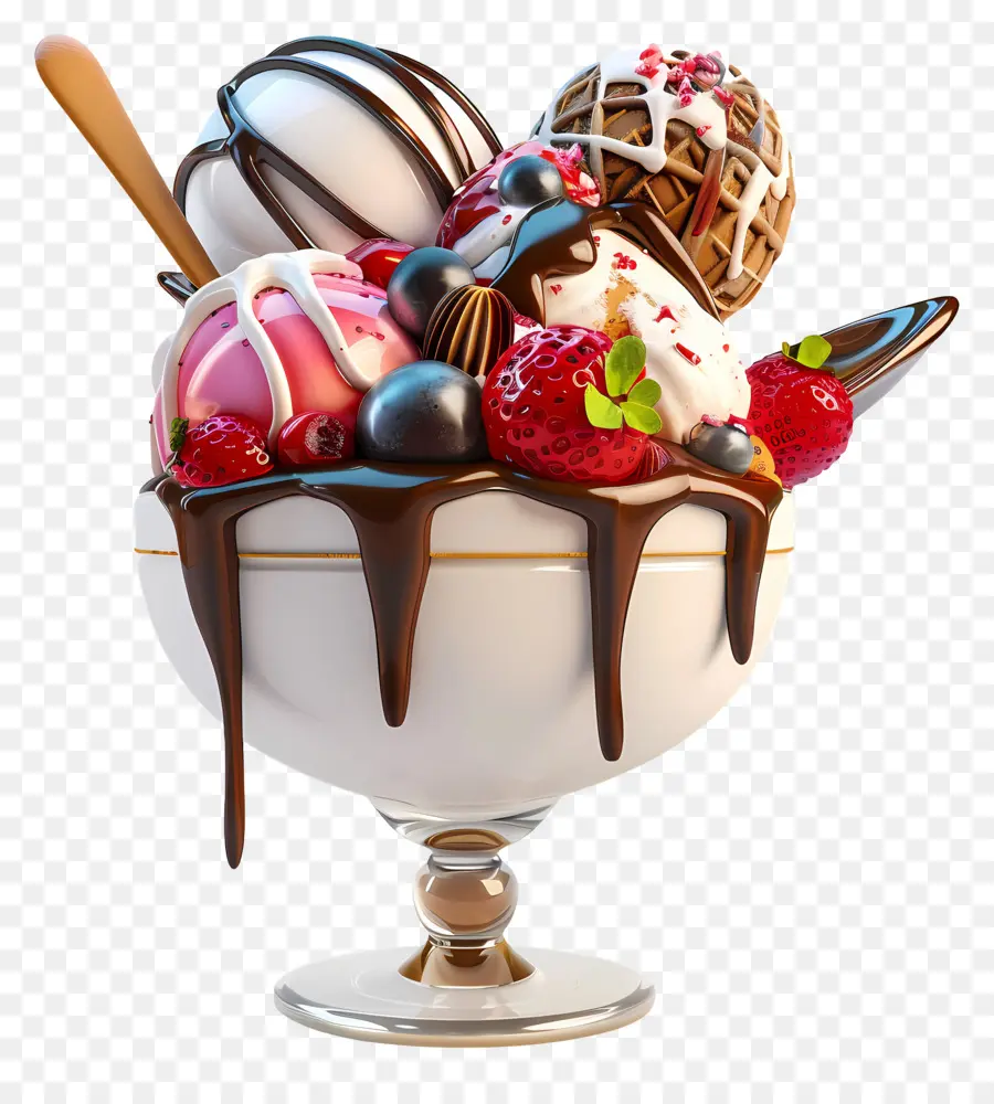 ไอศกรีม Sundae，ขนม PNG