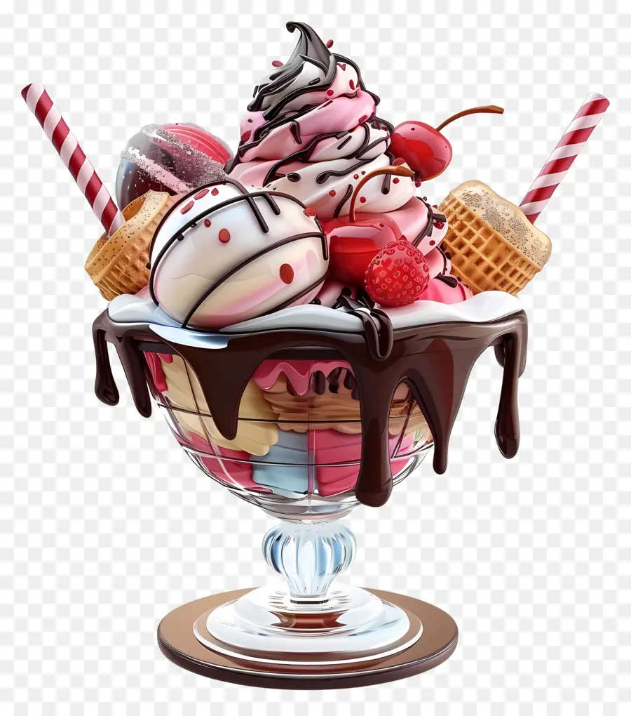 ไอศกรีม Sundae，ขนม PNG