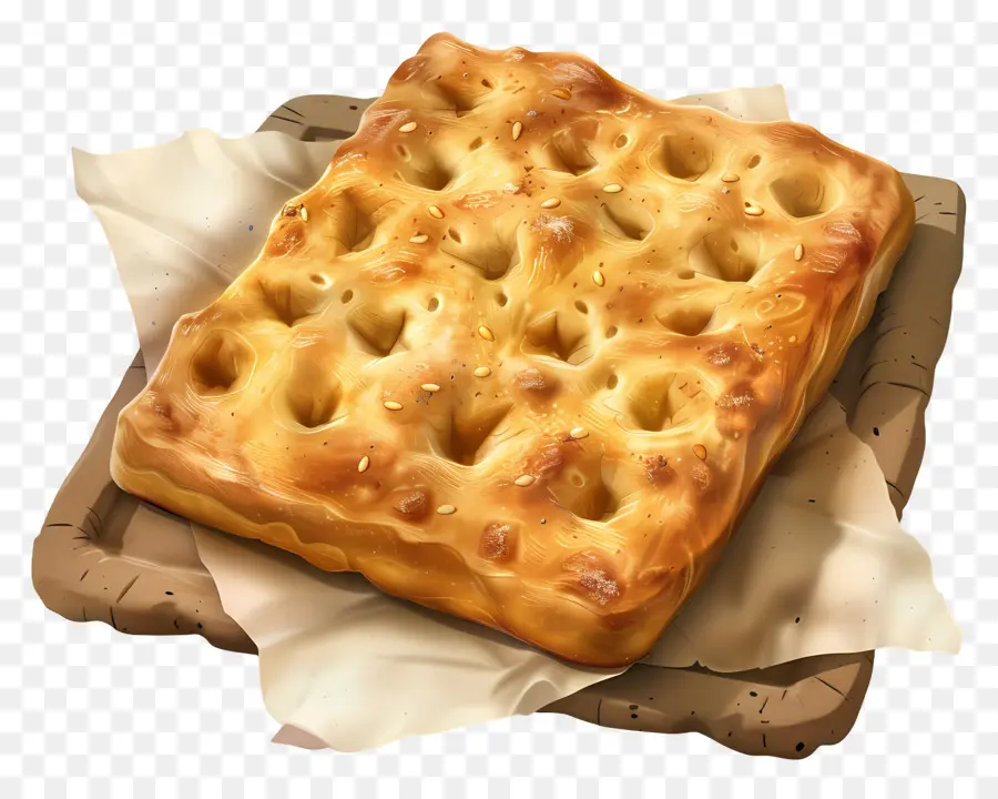 ขนมปัง Focaccia，ขนมปัง Golden Focaccia PNG