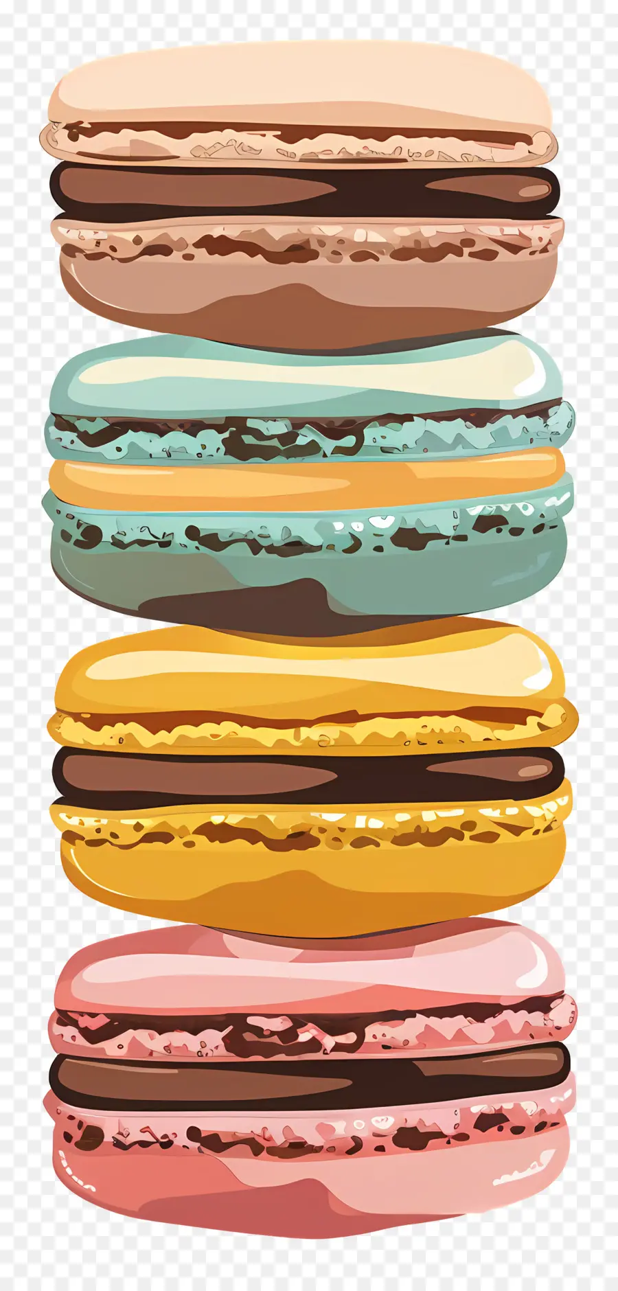 Macaron，Macarons สีสันสดใส PNG