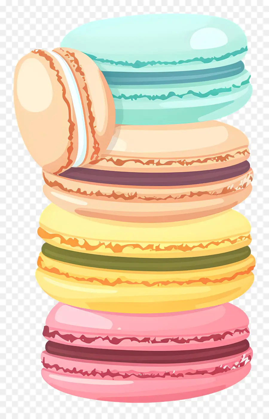 Macaron，Macarons สีสันสดใส PNG