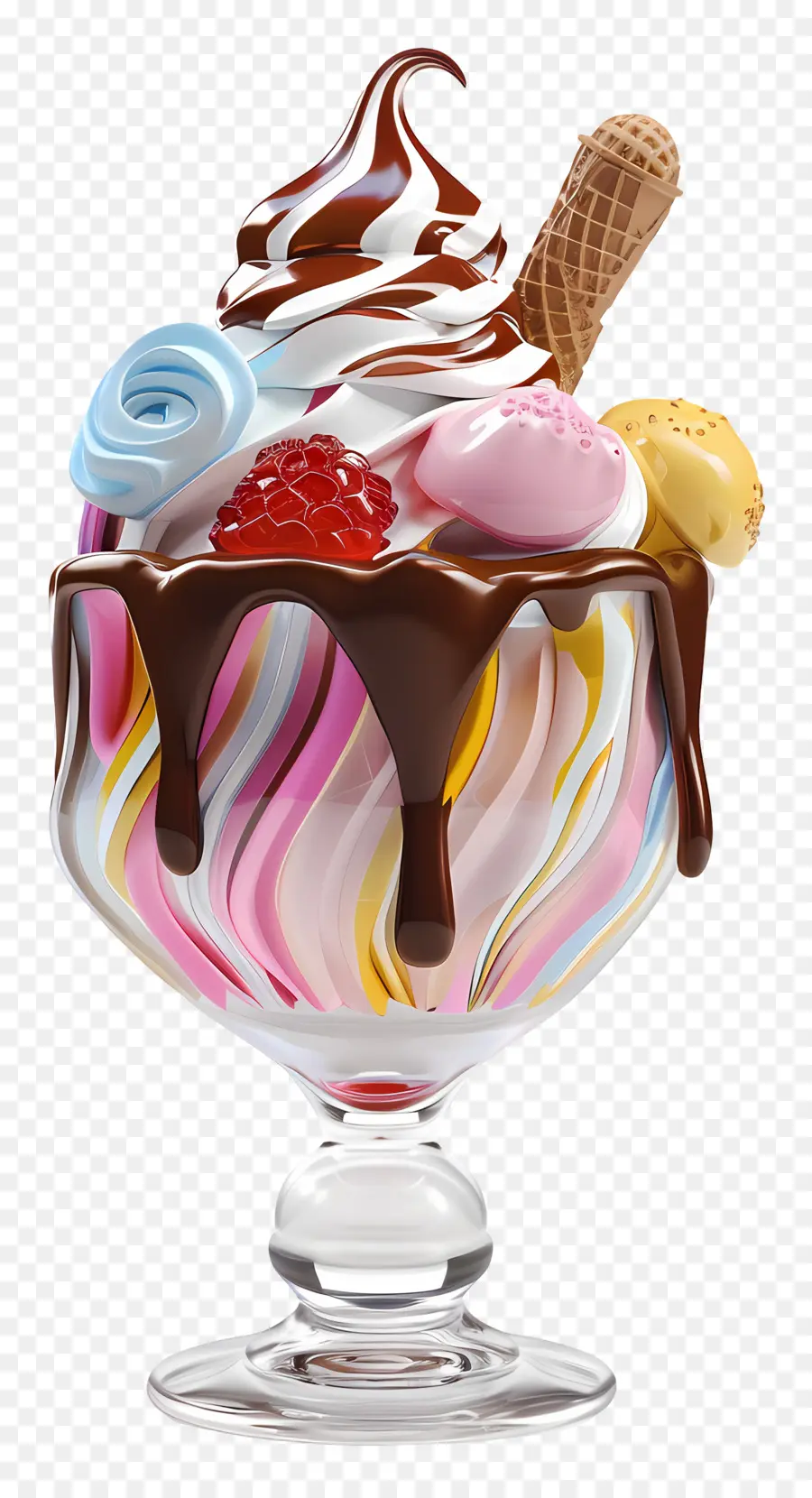 ไอศกรีม Sundae，ขนม PNG