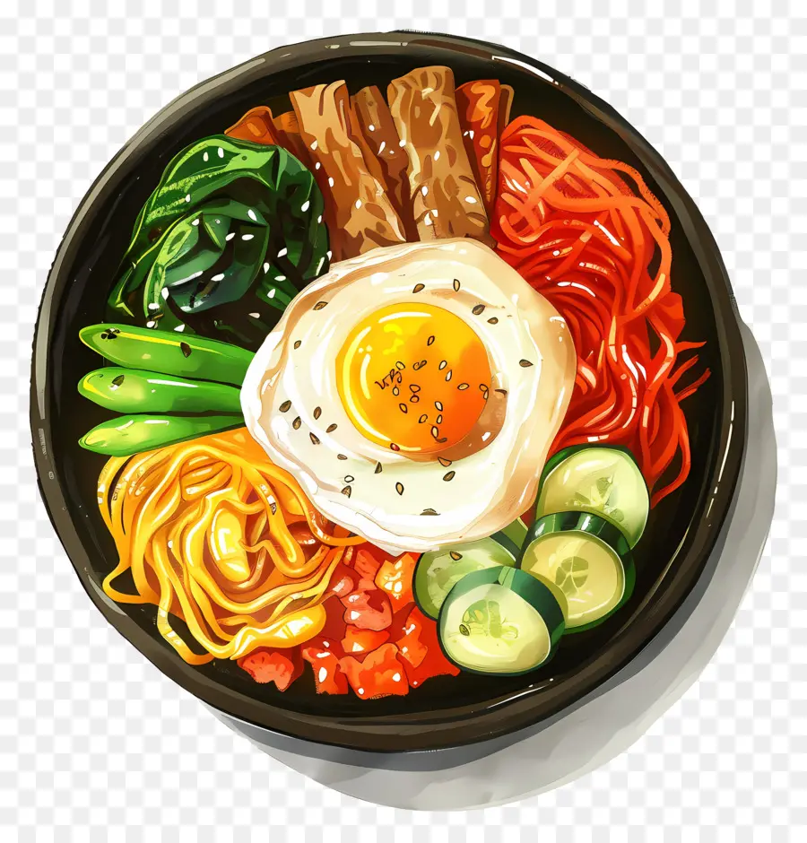 อาหารเกาหลี，Bibimbap PNG