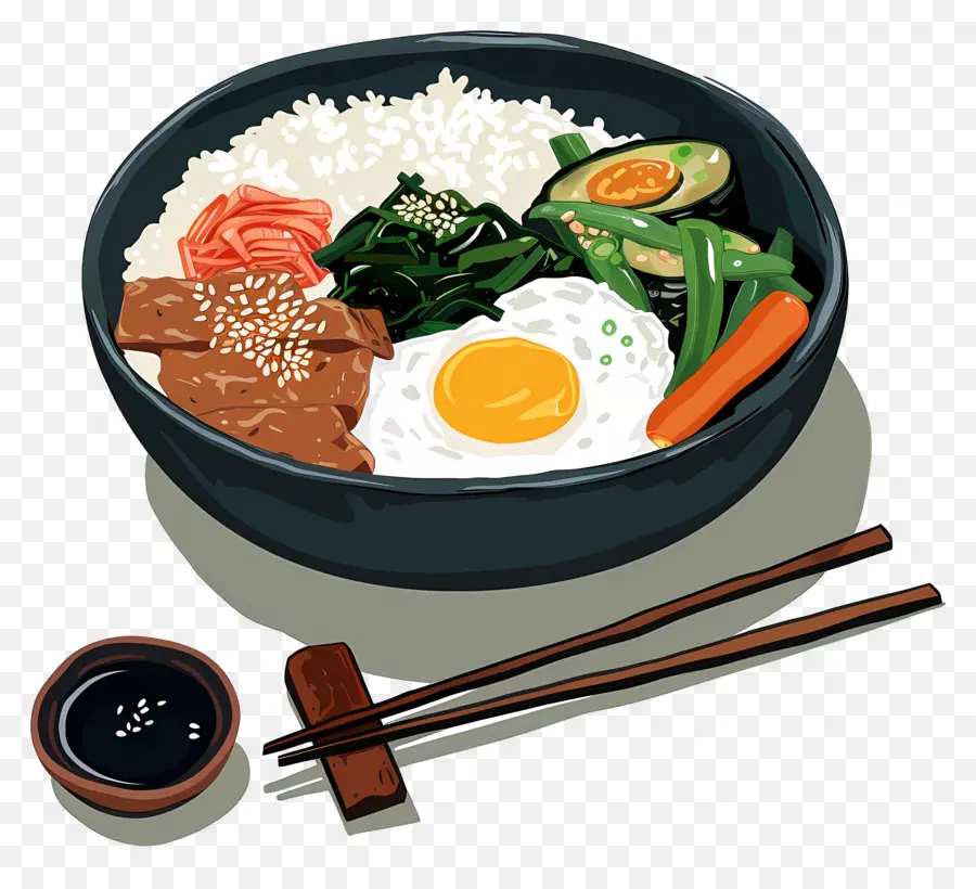 อาหารเกาหลี，Bibimbap PNG