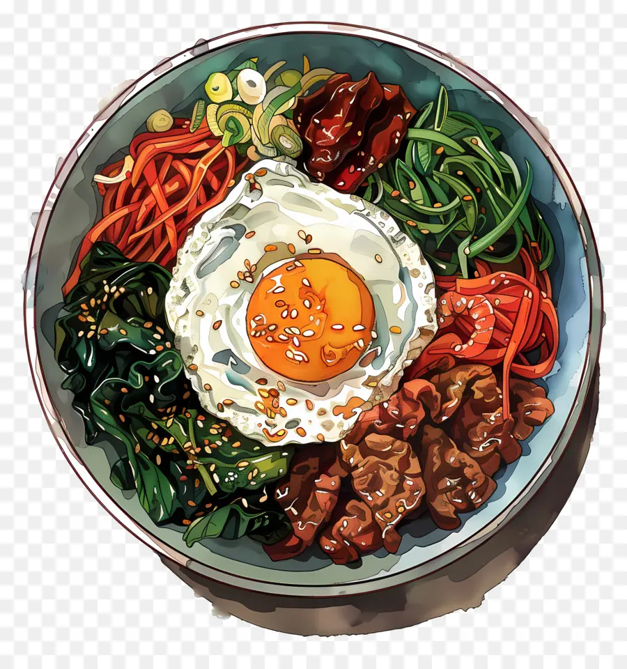 อาหารเกาหลี，Bibimbap PNG