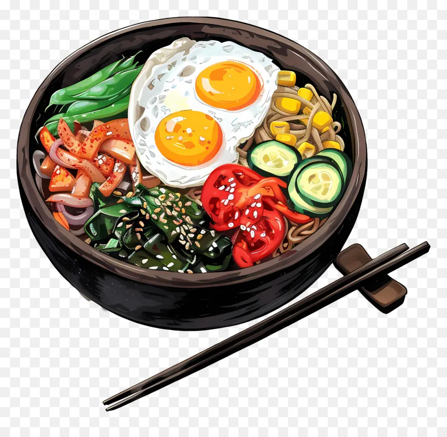 อาหารเกาหลี，Bibimbap PNG