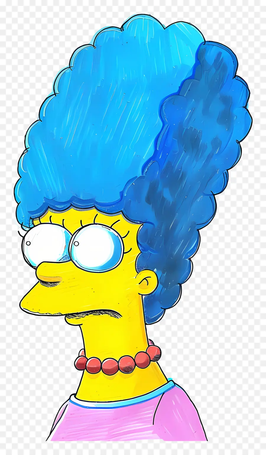 Marge Simpson，ผู้หญิงผมสีฟ้า PNG