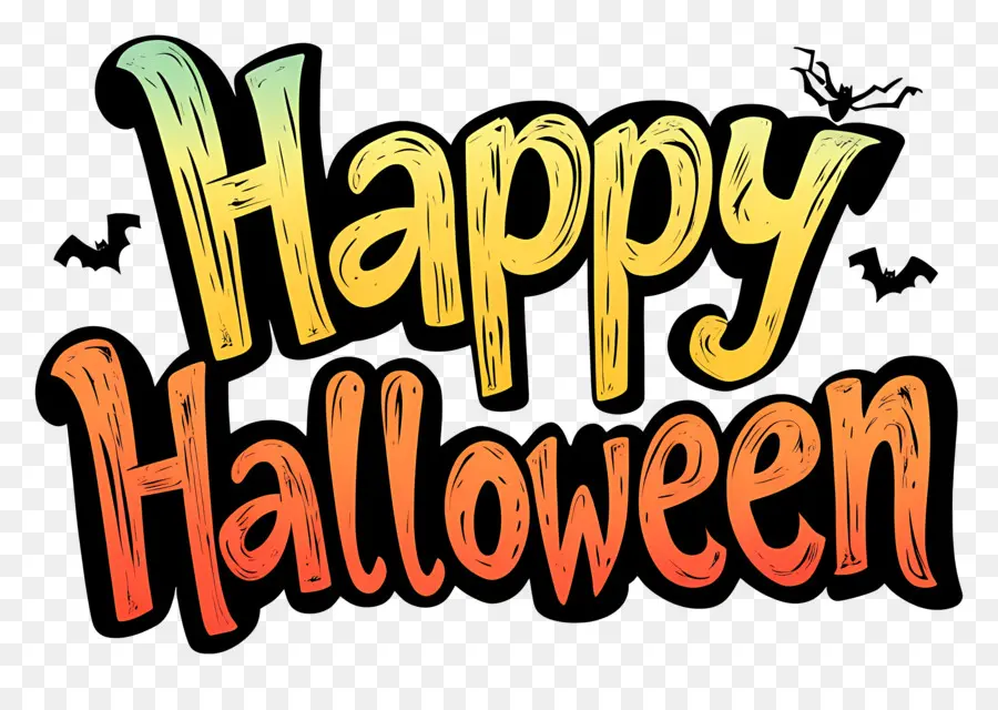 สุขสันต์วันฮาโลวีน，ข้อความ Happy Halloween PNG