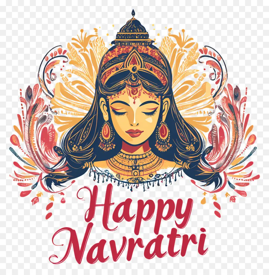 Happy Navratri，ผู้หญิงนาวาตรี PNG