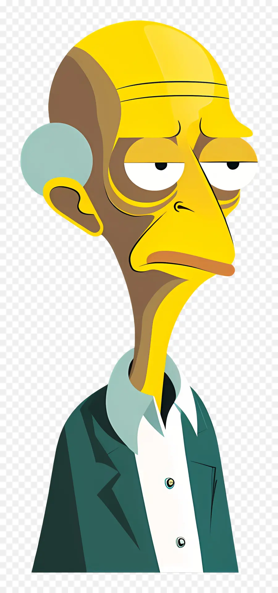 Mr Burns，คนหัวล้านสีเหลือง PNG