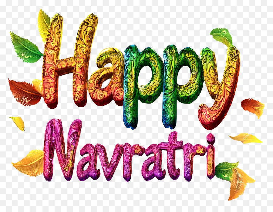 Happy Navratri，ข้อความ Happy Navratri PNG