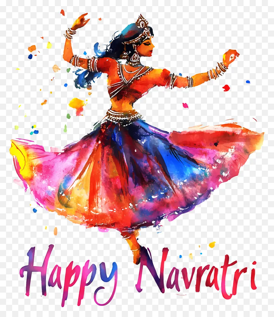 Happy Navratri，นักเต้น PNG