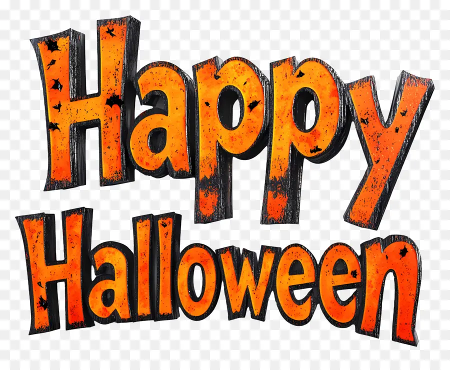 สุขสันต์วันฮาโลวีน，ข้อความ Happy Halloween PNG