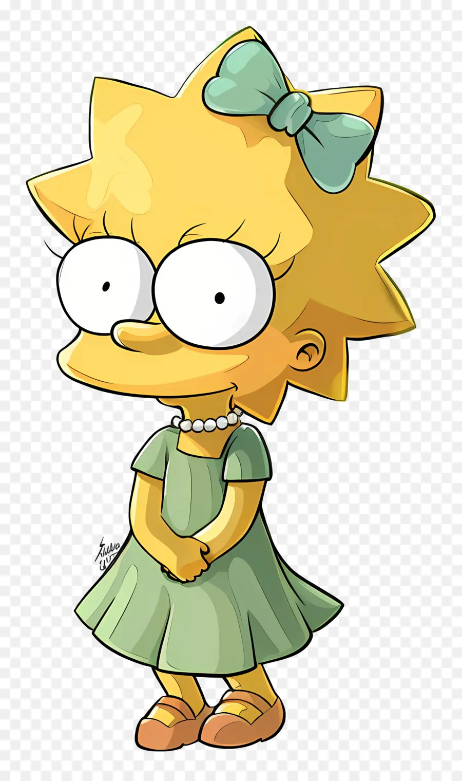 Maggie Simpson，สาวการ์ตูนสีเหลือง PNG