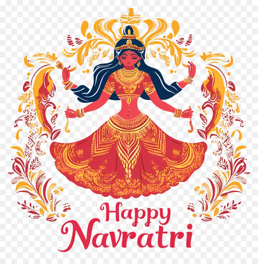 Happy Navratri，นาวกา PNG