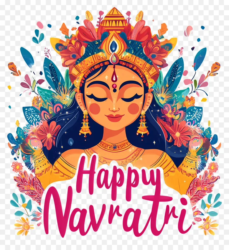 Happy Navratri，นาวกา PNG