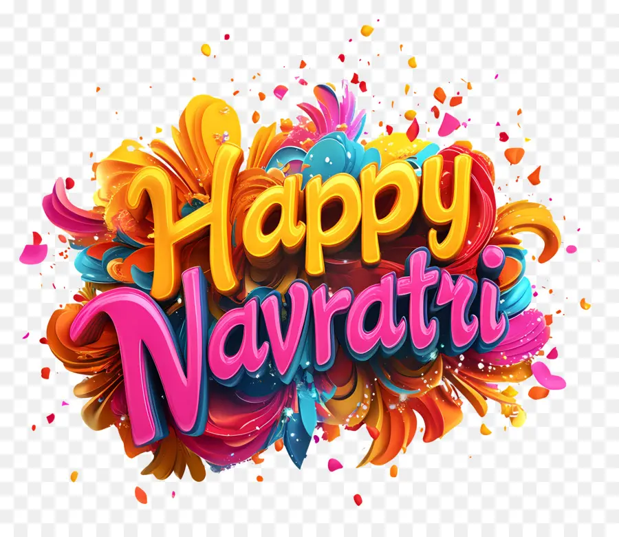 Happy Navratri，ข้อความ Happy Navratri PNG