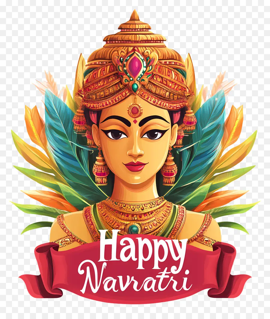 Happy Navratri，หญิงสาว Navratri PNG