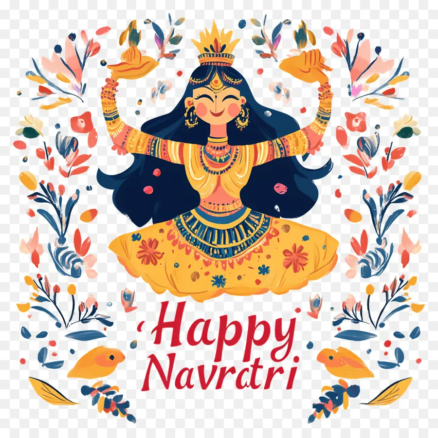 Happy Navratri，นักเต้น Navratri PNG