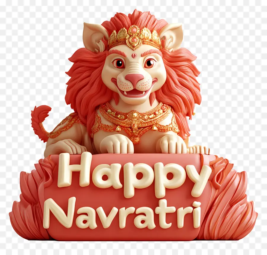 Happy Navratri，Navratri Lion PNG