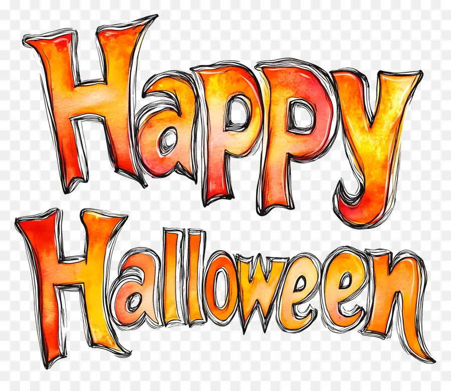 สุขสันต์วันฮาโลวีน，ข้อความ Happy Halloween PNG