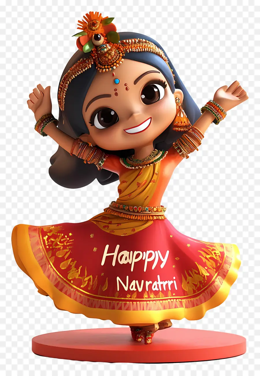 Happy Navratri，สาวนาวาตรี PNG