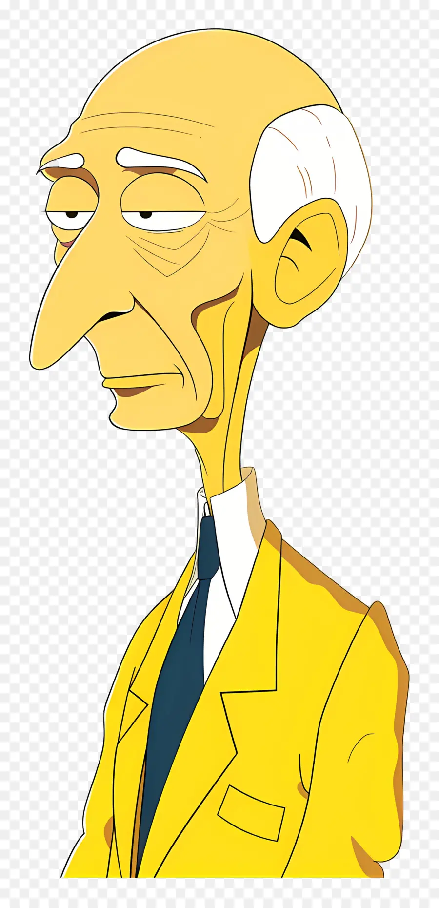 Mr Burns，ชุดสูทสีเหลือง PNG