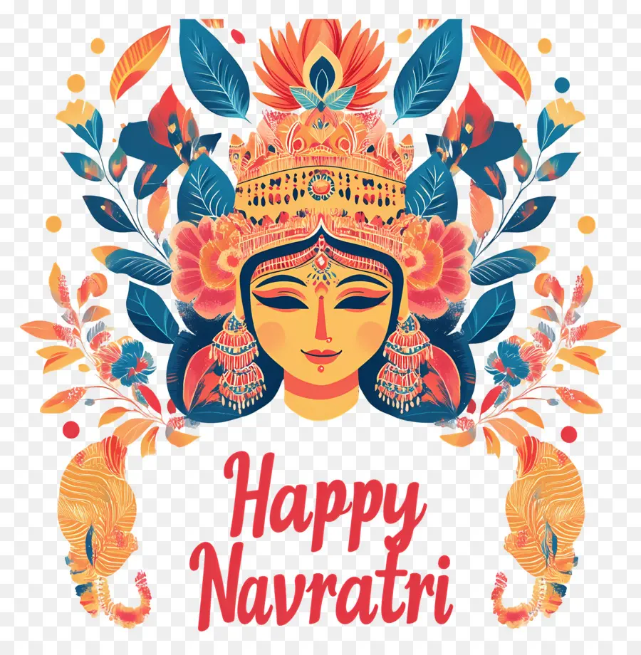 Happy Navratri，นาวกา PNG