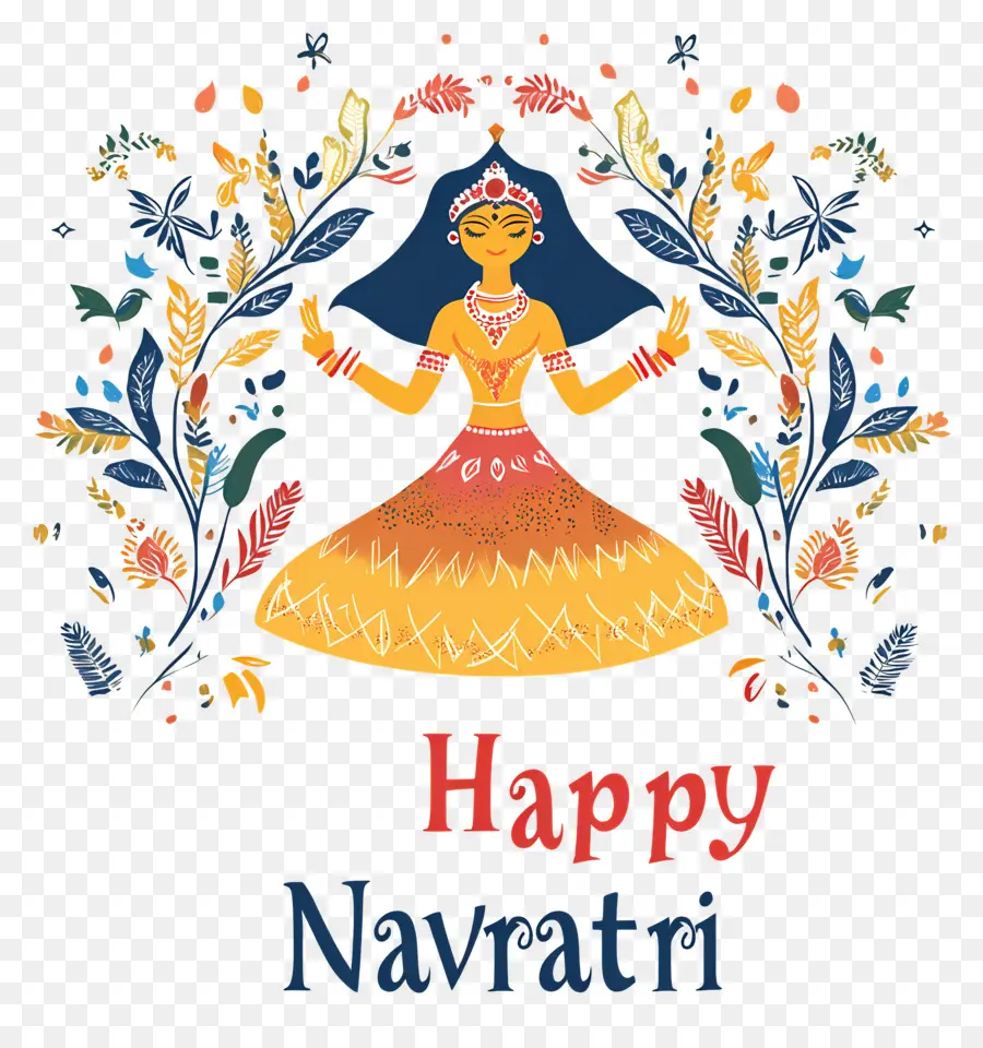 Happy Navratri，นักเต้น Navratri PNG