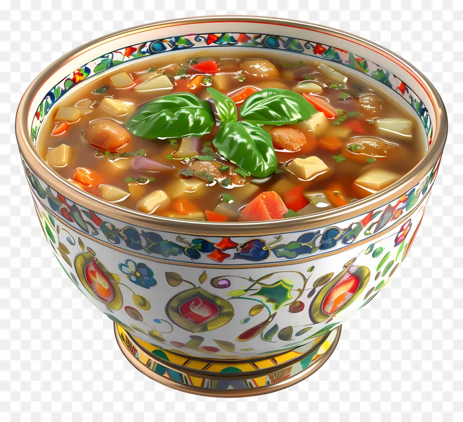 ซุป Minestrone，ซุปตกแต่ง PNG