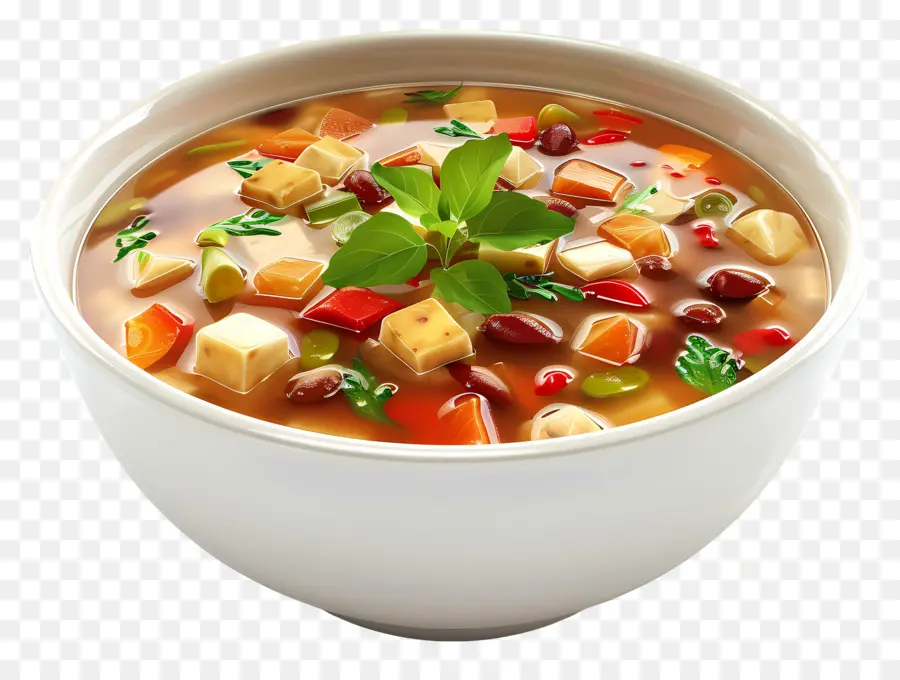 ซุป Minestrone，ชามซุป PNG