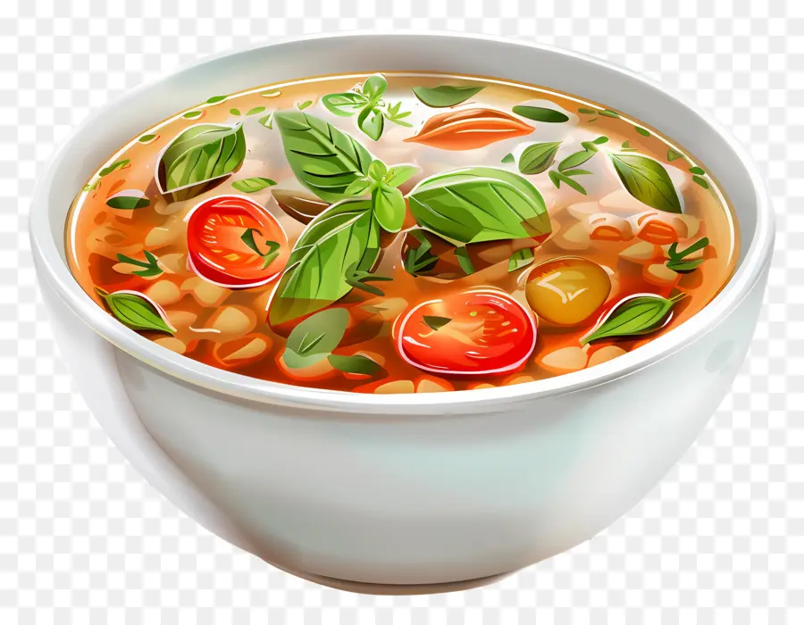 ซุป Minestrone，ชามซุป PNG