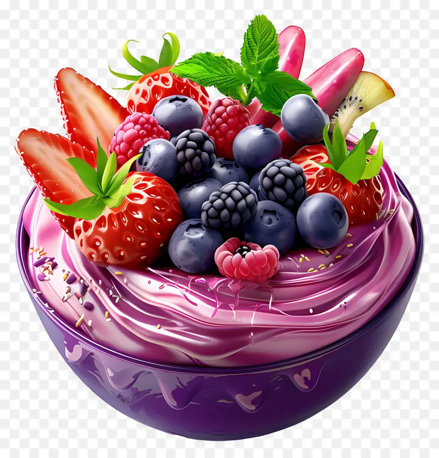 ชาม Acai，ชามผลไม้ PNG