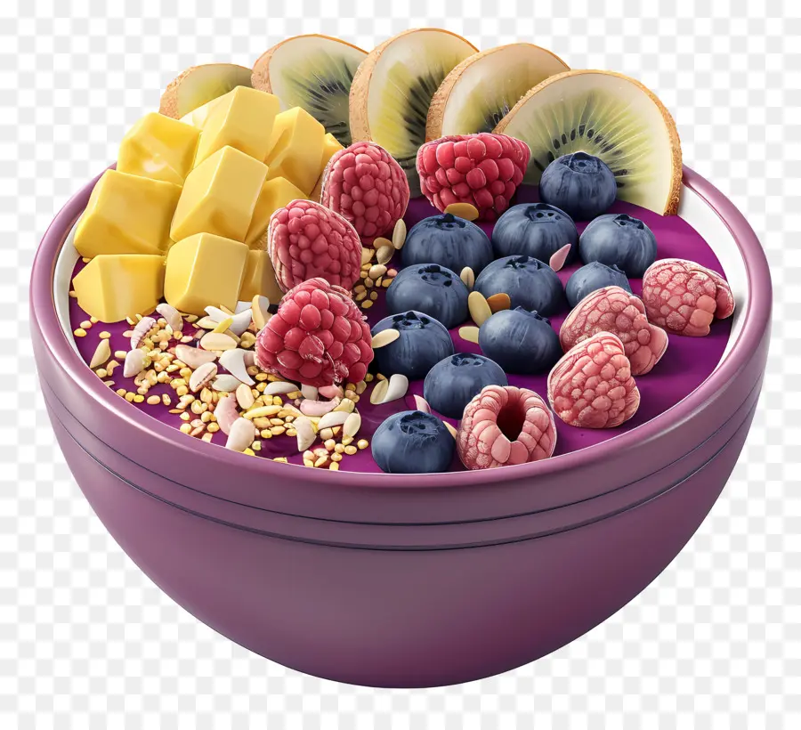 ชาม Acai，ชามผลไม้ PNG