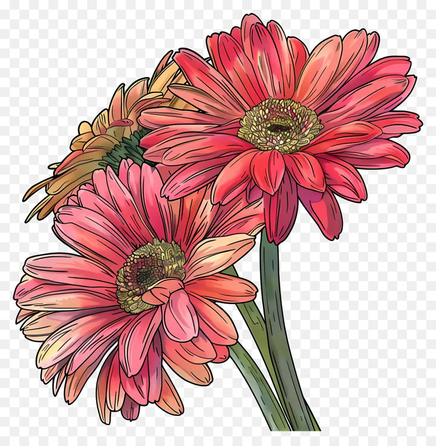 ดอกไม้ Gerberas，ดอกไม้ PNG