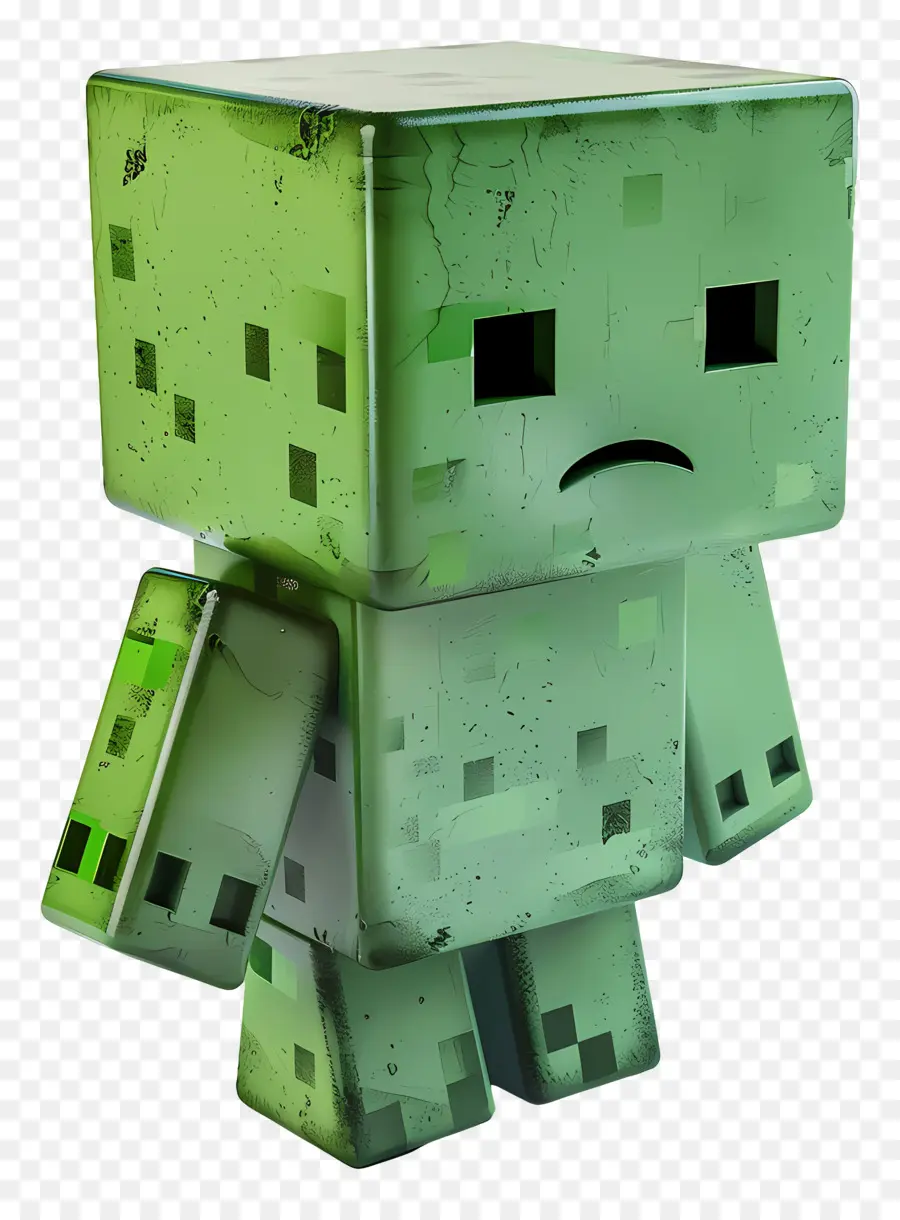 Minecraft Creeper，ตัวละครสีเขียว PNG