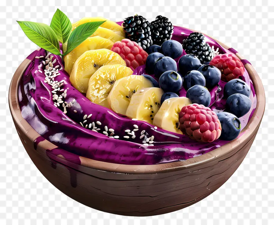 ชาม Acai，ชามผลไม้ PNG