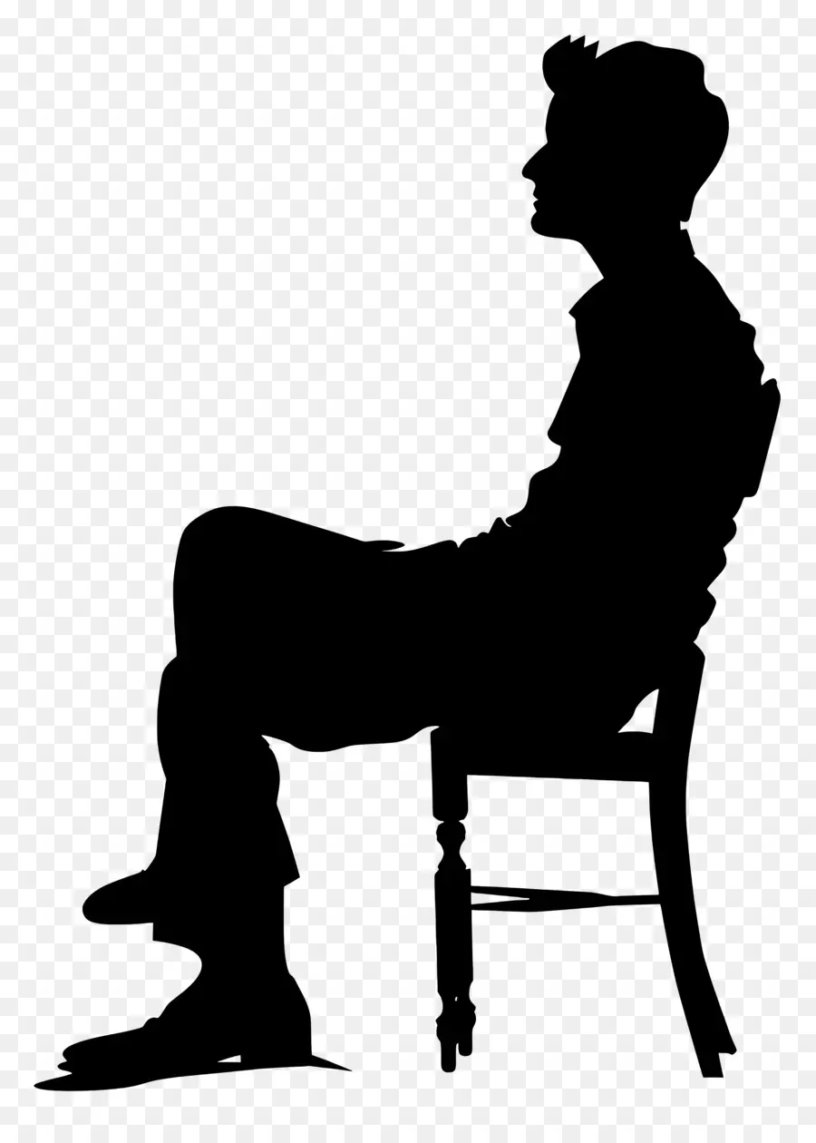 Siting Man Silhouette，ภาพเงาของมนุษย์นั่ง PNG