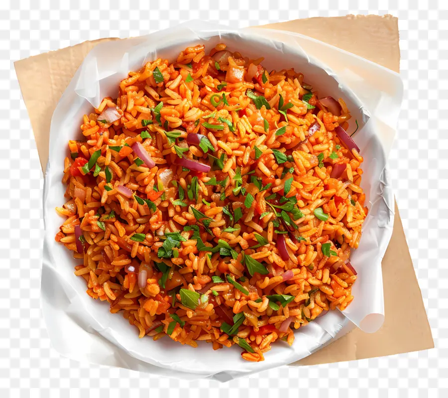 ข้าว Jollof，จานข้าว PNG