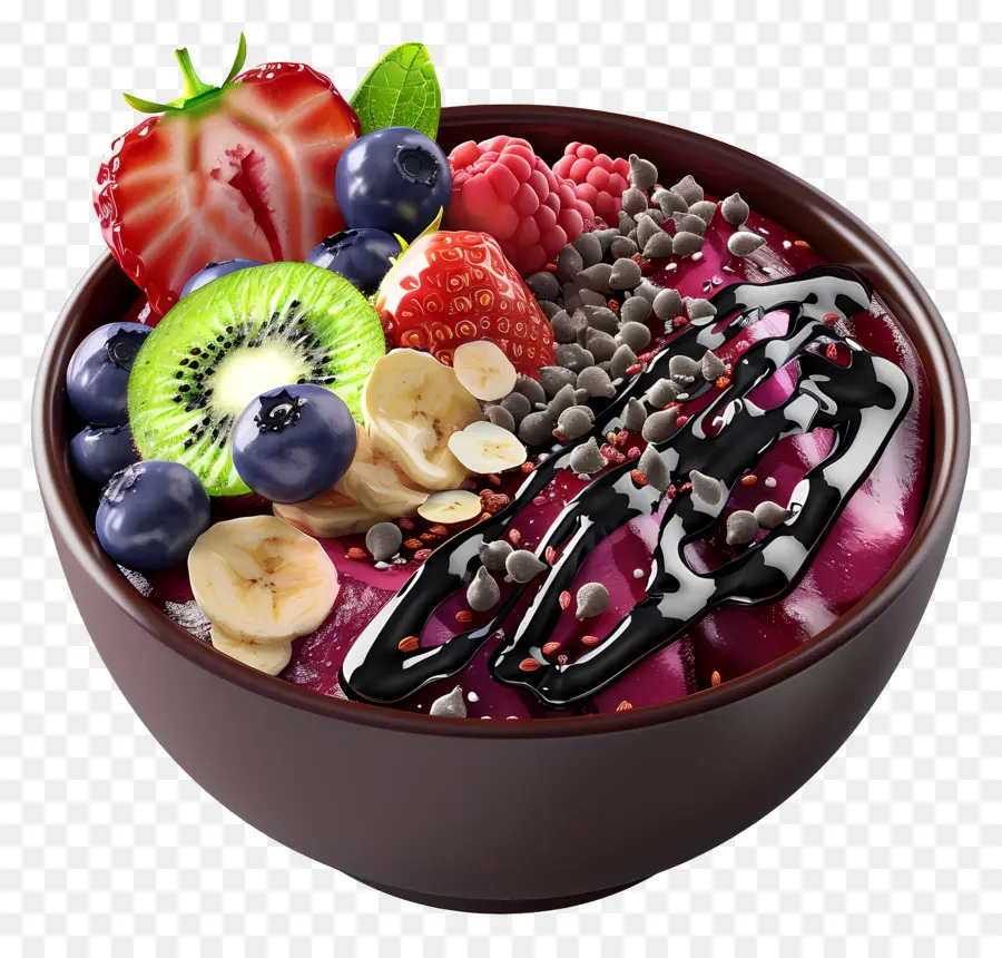 ชาม Acai，ชามผลไม้ PNG