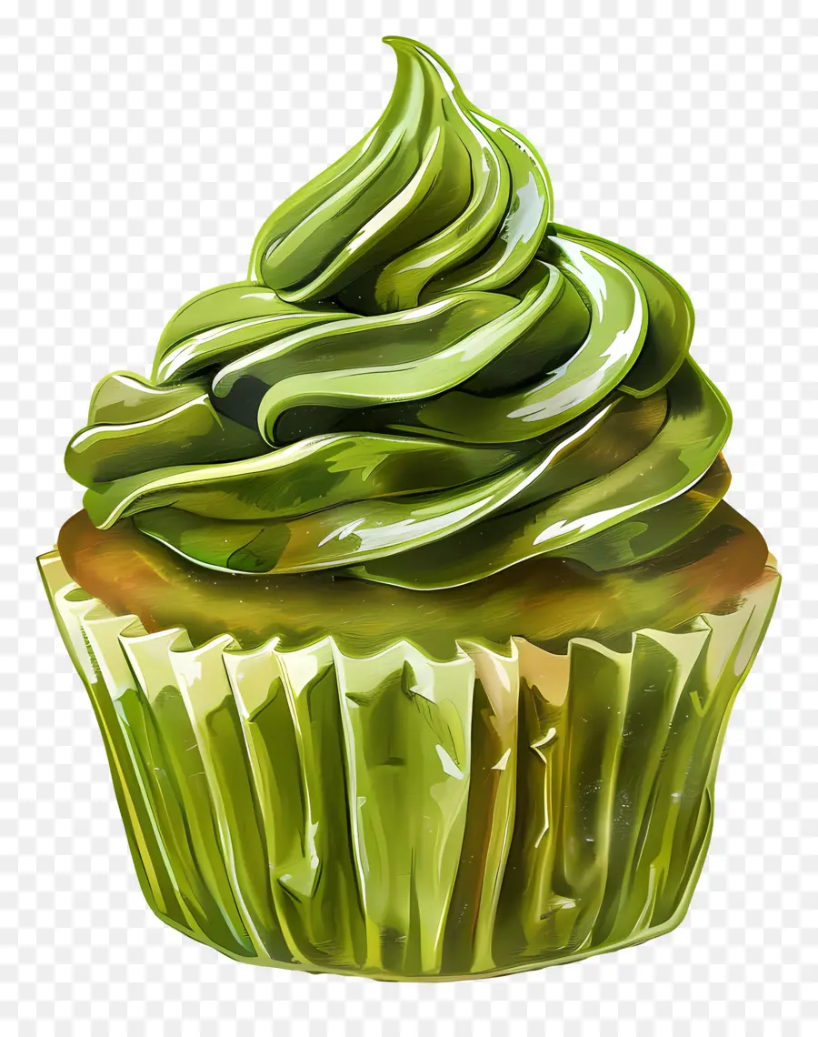 Matcha Cupcake，คัพเค้ก PNG