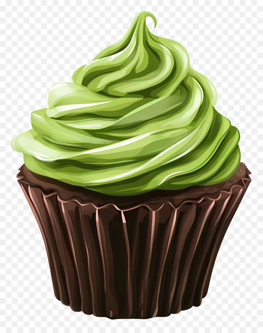 Matcha Cupcake，คัพเค้ก PNG