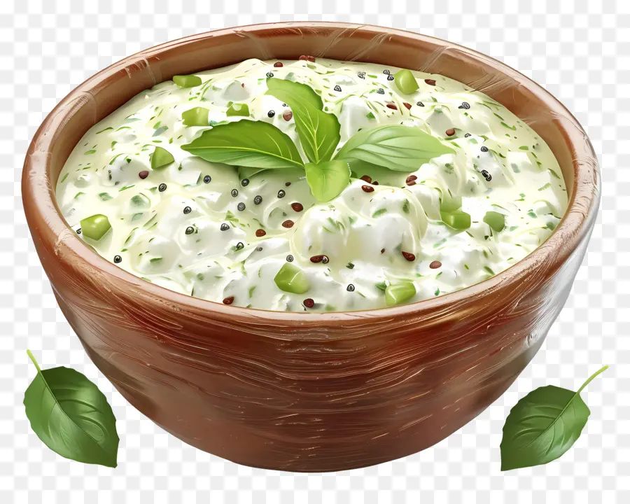 Raita สีเขียว，ชาม PNG