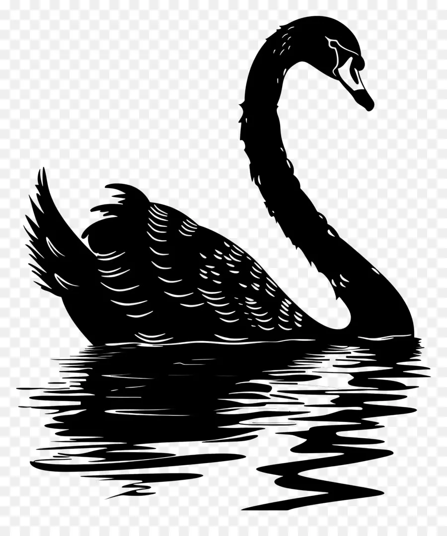 Swan Silhouette，หงส์ PNG