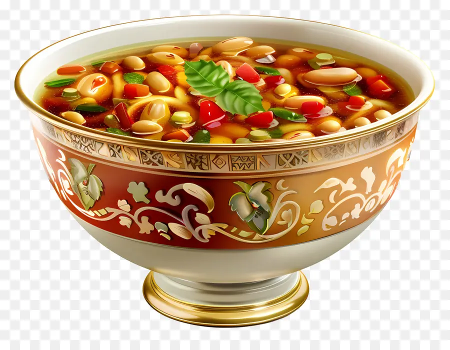 ซุป Minestrone，ชามซุป PNG