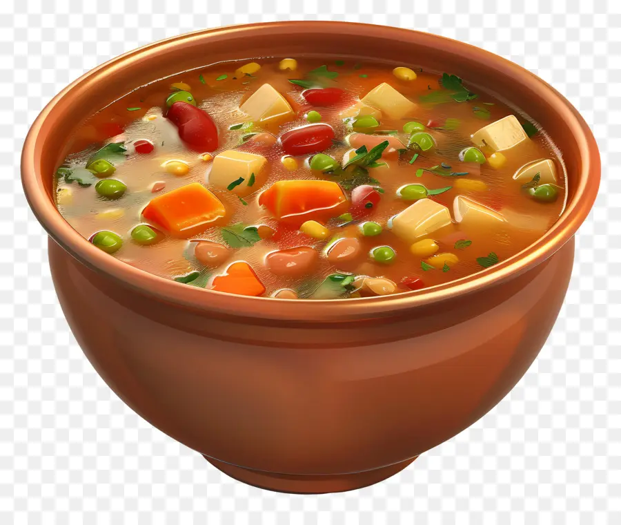 ซุป Minestrone，ชามซุป PNG