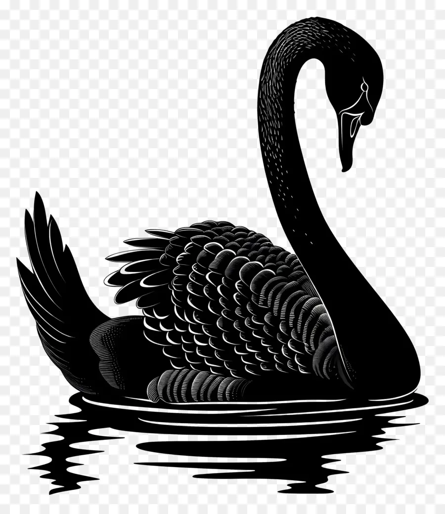 Swan Silhouette，หงส์ PNG