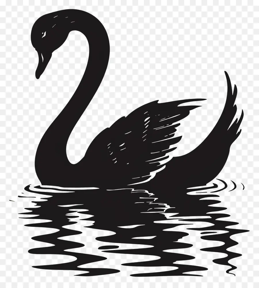 Swan Silhouette，หงส์ PNG