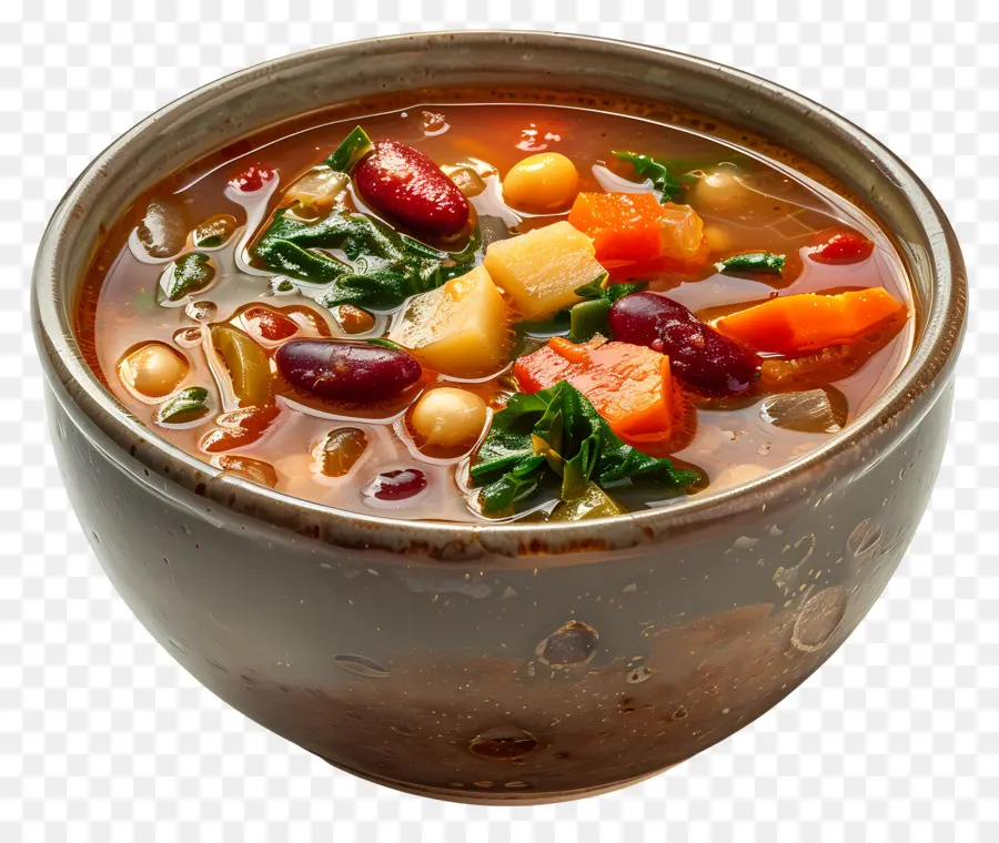 ซุป Minestrone，ชามซุป PNG